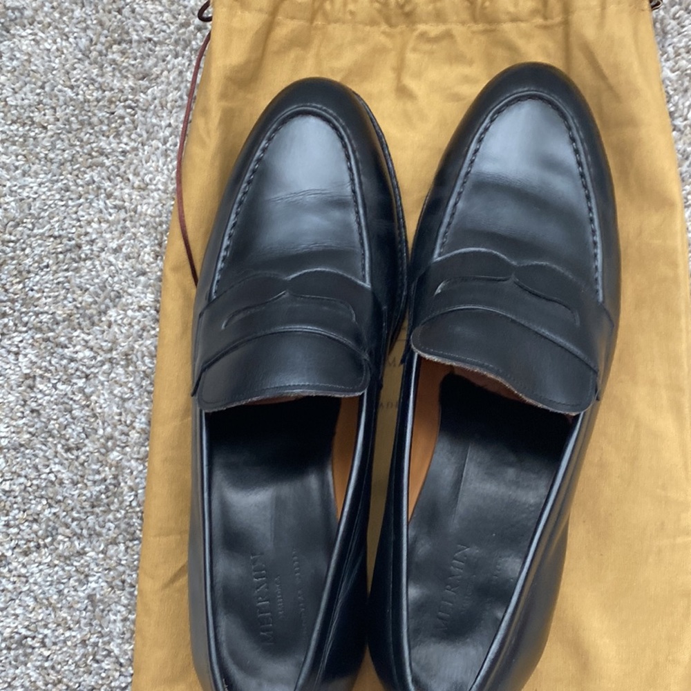 Meermin Mallorca Black Loafer Size 9